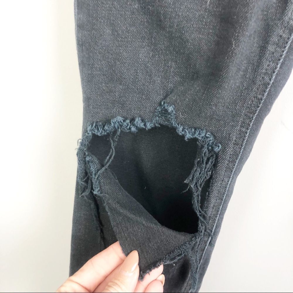 REFORMATION | Camille Stretch Crop Cigarette Black Denim Jeans Women’s Size 25 - Picture 7 of 11